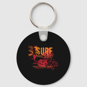 Surfing California Santa Rra Surfer Gift Women Men Key Ring