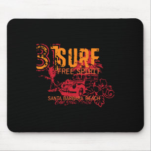 Surfing California Santa Rra Surfer Gift Women Men Mouse Mat