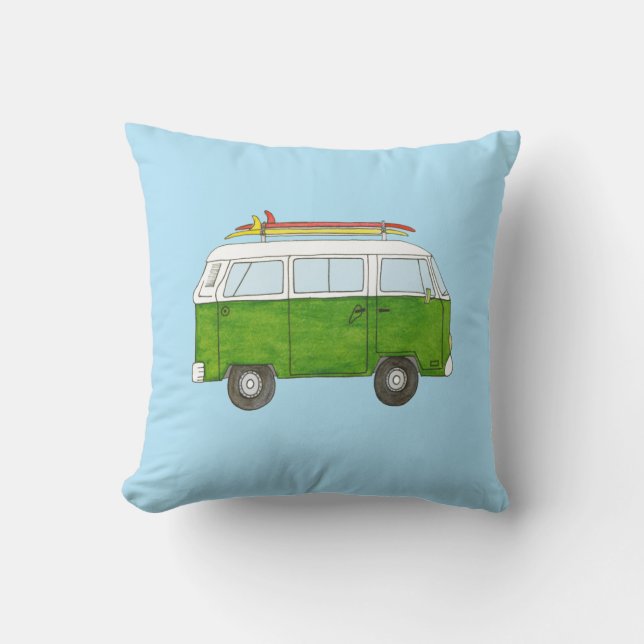 Surfing Campervan Cushion (Front)