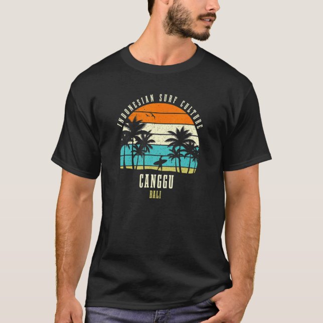 Surfing Canggu Bali Indonesian Surf Culture T-Shirt (Front)