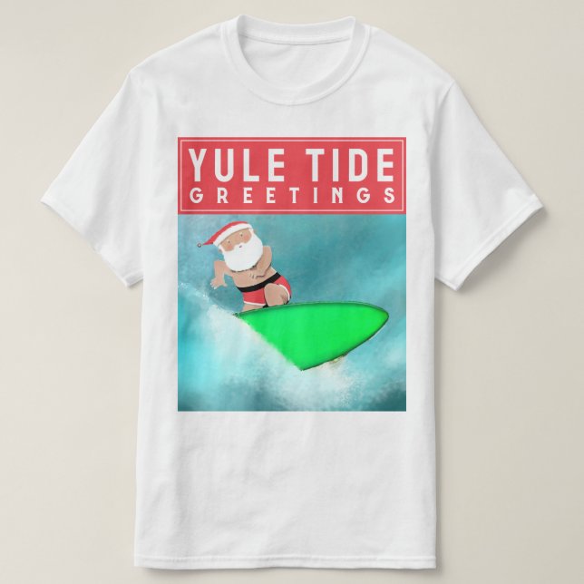 Surfing Christmas T-Shirt (Design Front)
