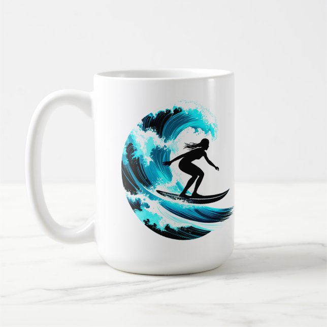 surfing coffee mug (Left)