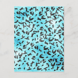 Surfing Collage Postcard