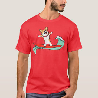 Surfing Corgi Gifts For Men, Women And Kids, Funny T-Shirt