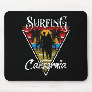 Surfing Dad California Beaches Surf Cali Beach Bum Mouse Mat