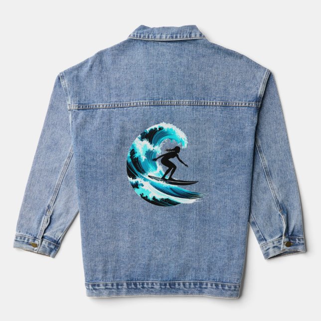 surfing denim jacket (Back)
