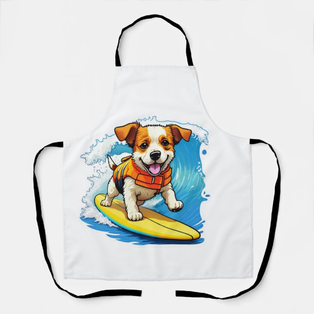 Surfing Dog Apron (Front)