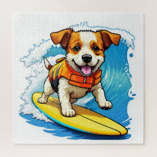 Surfing Dog Jigsaw Puzzle