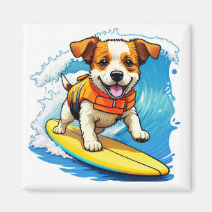 Surfing Dog Magnet