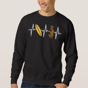 Surfing Dogues De Bordeaux Heartbeat Dog Sweatshirt