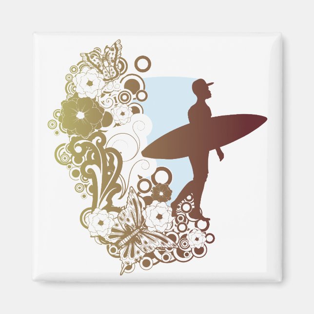 surfing dreams magnet (Front)
