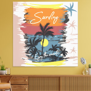 Surfing – Enjoy the moments Canvas Print
