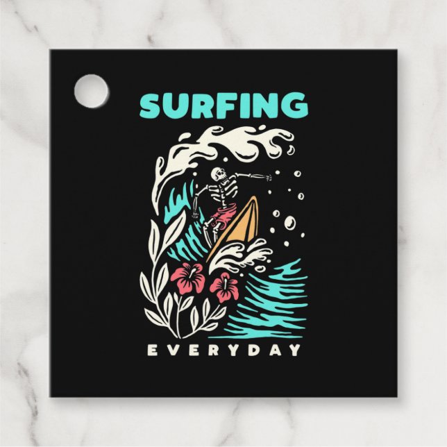 Surfing Everyday Favour Tags (Front)