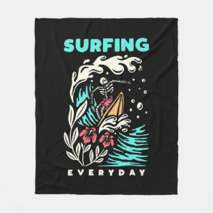 Surfing Everyday Fleece Blanket