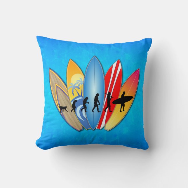 Surfing Evolution Cushion (Front)