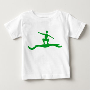 Surfing Figure - Grass Green Baby T-Shirt