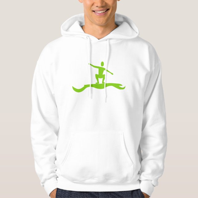 Surfing Figure - Martian Green Hoodie (Front)