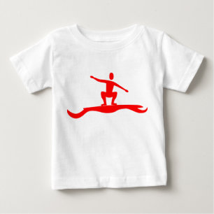 Surfing Figure - Red Baby T-Shirt