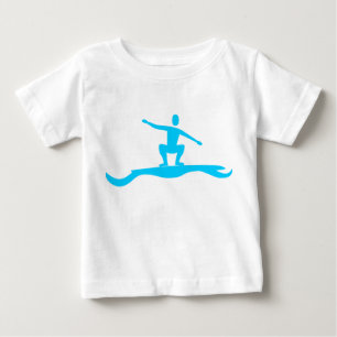 Surfing Figure - Sky Blue Baby T-Shirt