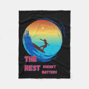 Surfing fleece blanket