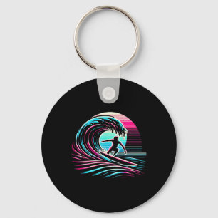 Surfing For Beginners Key Ring