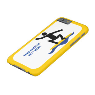 Surfing gifts, surfer on his surfboard modern barely there iPhone 6 case
