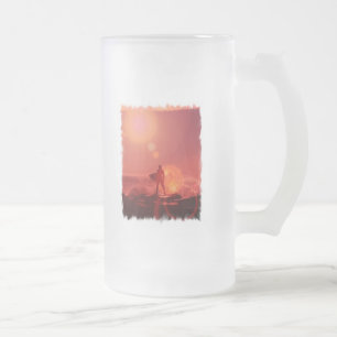 Surfing God Frosted Beer Mug