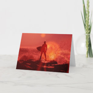 Surfing God Greeting Cards