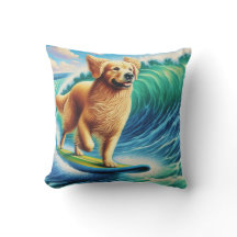 Surfing Golden Retriever
