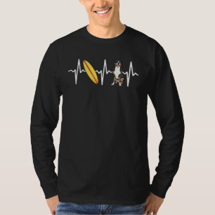 Surfing Greater Swiss Mountain Dog Heartbeat Dog T-Shirt