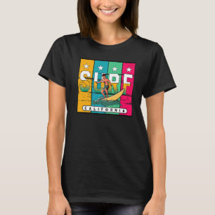 Surfing Guy Cali Beaches Surf California Surfer Bu T-Shirt