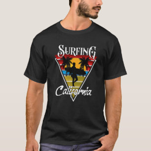 Surfing Guy California Beaches Surf Cali Beach Bum T-Shirt