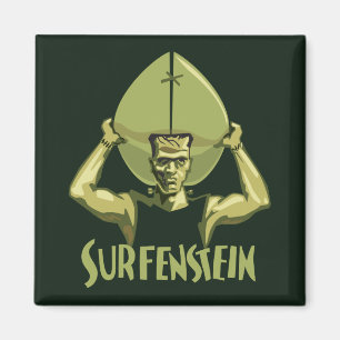 Surfing Halloween Frankenstein Magnet