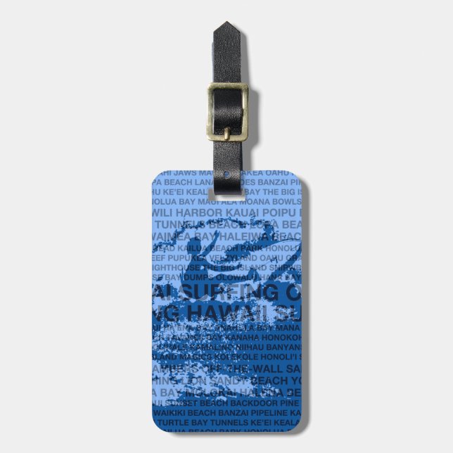 Surfing Hawaii Cutback Hawaiian Luggage Tags (Front Vertical)