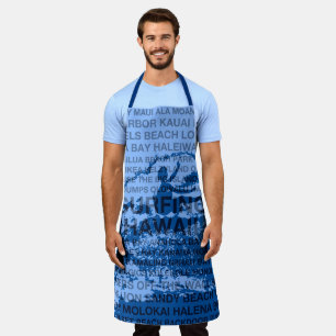 Surfing Hawaii Cutback Hawaiian Surfer Apron