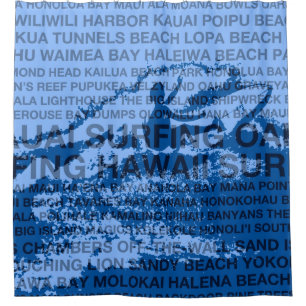 Surfing Hawaii Cutback Hawaiian Surfer Shower Curtain