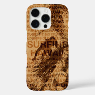 Surfing Hawaii Green Room Faux Wood Surfer  iPhone 16 Pro Case