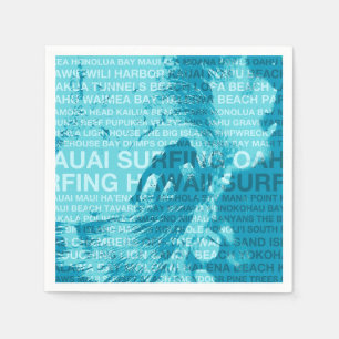 Surfing Hawaii Green Room Hawaiian Surfer Napkin