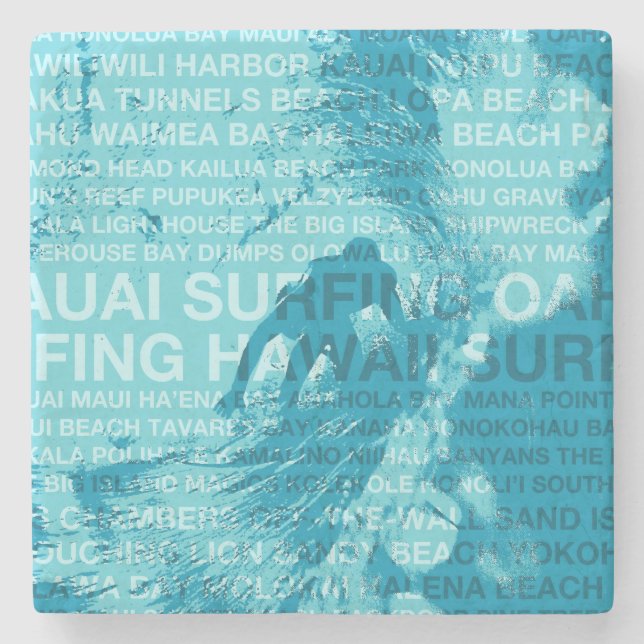 Surfing Hawaii Green Room Hawaiian TikiBar Coaster (Front)
