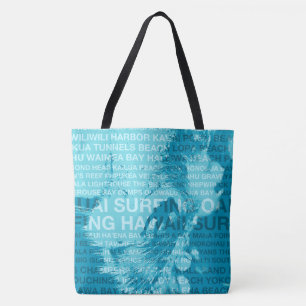 Surfing Hawaii GreenRoom Hawaiian Surfer Beach Bag