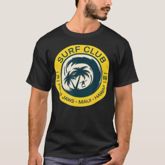 Surfing Hawaii Peahi Jaws Maui Hawaii Retro  (2) T-Shirt