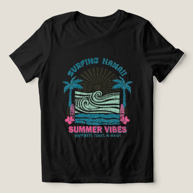 Surfing Hawaii Tri-Blend Shirt (Design Front)