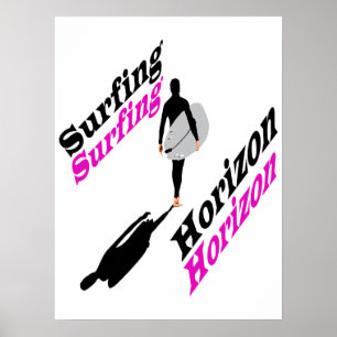 Surfing horizon poster