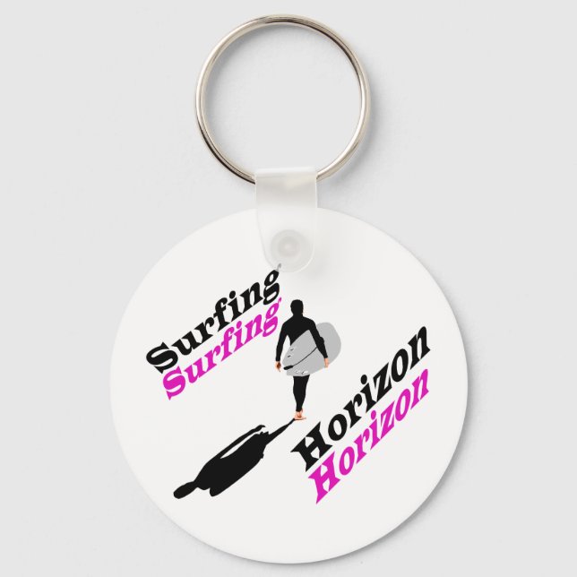 Surfing horizon T-Shirt Key Ring (Front)