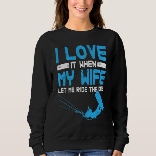 Surfing Husband Kite Surfing Kiteboarding Sweatshirt