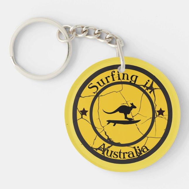Surfing in Australia Key Ring (Front)