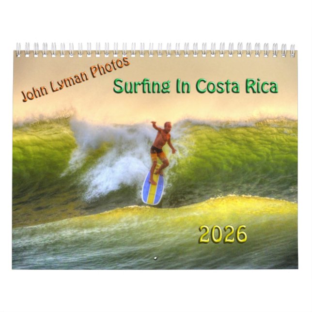 Surfing In Costa Rica 2026 Calendar (Cover)