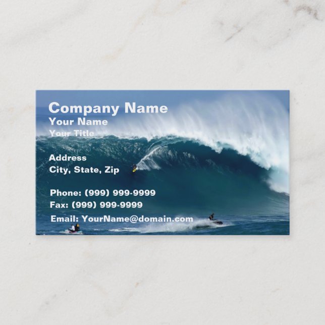 Surfing in Hawaii 2 Business Card (Front)