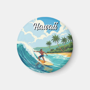Surfing in Hawaii  Magnet