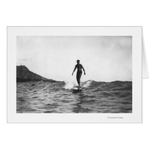 Surfing in Honolulu Hawaii Longboard Surfer